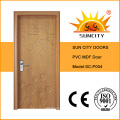 Puertas de baño de la fábrica, precio de las puertas del PVC de HDF (SC-P004)